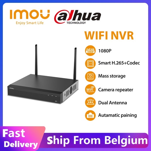 Dahua Imou-sistema de seguridad de red Wi-Fi, 8 canales, inalámbrico, NVR, resolución 4K, carcasa de Metal fuerte, se ajusta a los estándares ONVIF ► Foto 1/6