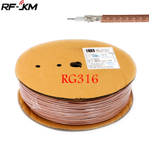 Cable coaxial RF de cable RG316, 2,5mm, 50 Ohm, baja pérdida para conector de crimpado ► Foto 1/3