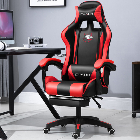 -Silla de WCG Gaming para ordenador, asiento de alta calidad de cuero, LOL, Internet, café, carreras, oficina, nuevo ► Foto 1/5