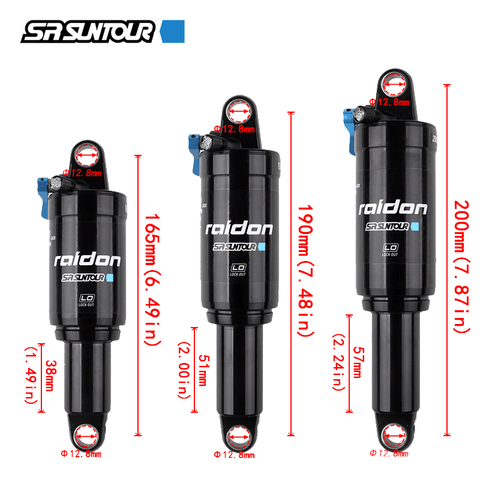 SR SUNTOUR raidon XC-amortiguador trasero suave para bicicleta de montaña, amortiguador trasero de aire, rebote/bloqueo ajustable ► Foto 1/6