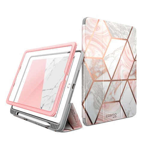 Funda para iPad 9,7 (2022/2017) i-blason Cosmo triple, carcasa con soporte para dormir/despertar automático y portalápices, Protector de pantalla incorporado ► Foto 1/6