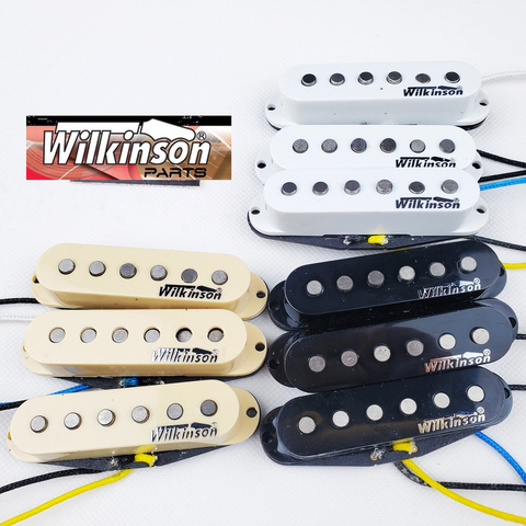 Wilkinson-Pastillas de bobina única para guitarra eléctrica Stratocaster, cápsula negras estilo años 60's, WVS Alnico V, hechas en Corea ► Foto 1/6