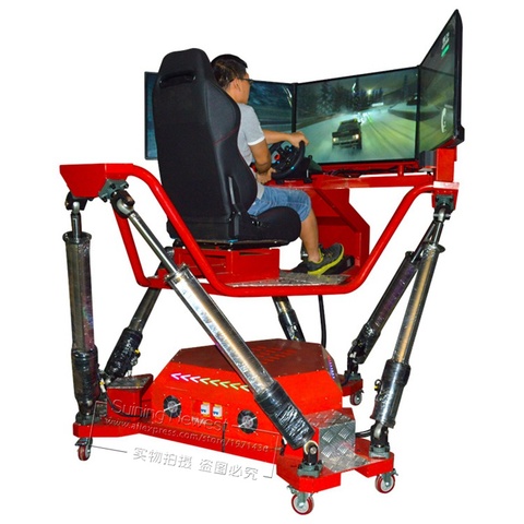 Equipo de dispositivo de Parque de Atracciones sala de juegos 3 pantallas HD VR coche de conducción 3D Video Arcade Simulador de coche adulto máquina de juego de carreras ► Foto 1/1