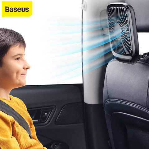 Baseus-miniventilador silencioso y plegable para asiento trasero de coche, dispositivo de refrigeración de aire portátil, USB, para escritorio y oficina, tres grados de velocidad del viento ► Foto 1/6