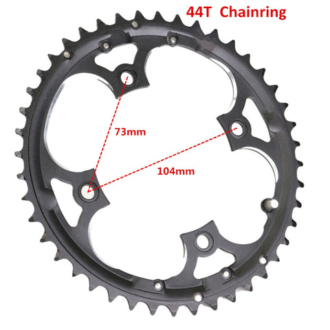 Platos y bielas de aleación de aluminio para bicicleta, anillo de cadena de 9 velocidades, para Shimano SLX XT, 44T, 104BCD ► Foto 1/5