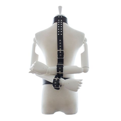 Los accesorios exóticos de cuero armas detrás de las esposas cuello Collar de Bondage para Bdsm juegos de adultos juguetes sexuales a la moderación ► Foto 1/6