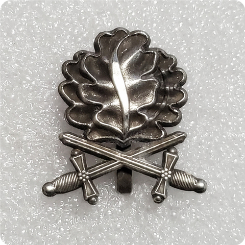 Pin de hojas de roble de plata antigua para hombres, broche con espada, insignia, joyería de Alemania, regalo patriot, camisas, accesorio para chaqueta ► Foto 1/2