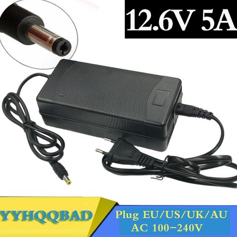 12,6 V 5A cargador de batería para 18650 Li-ion 3Series 12V batería de litio cargador EU/US/UK/AU enchufe de alta calidad envío gratis ► Foto 1/6