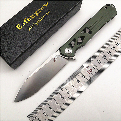 Cuchillo plegable D2 Eafengrow EF959, sistema de rodamiento, mango G10, D2, para acampar al aire libre, caza, supervivencia, EDC, cuchillo de utilidad de bolsillo ► Foto 1/6