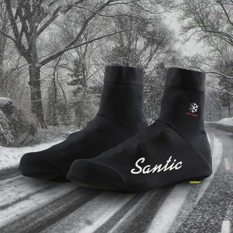 Santic hombres Ciclismo de Invierno a prueba de viento zapatos cubre bicicleta de la bici de la cubierta de zapatos MTB Carretera zapatos Protector chanclos 7C09075 ► Foto 1/6