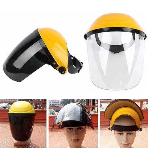 PC portátil de plástico transparente soldador de protección cara cubierta de casco de soldadura oscurecimiento Auto Anti salpicaduras de Visor ► Foto 1/6