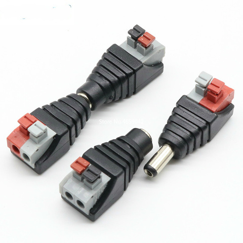 5 uds DC macho + 5 uds DC hembra conector 5,5x2,1mm DC enchufe adaptador conector de clavija para cámara CCTV ► Foto 1/3