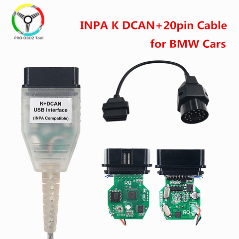 Cable de diagnóstico para coche BMW INPA K DCAN, interfaz USB de 20 pines, escáner de diagnóstico OBD2 FT232RL ► Foto 1/6