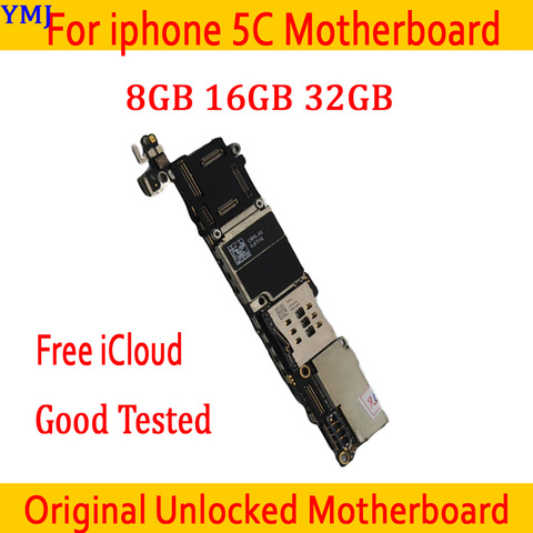 La desbloqueado para iphone 5C Placa base con limpio iCloud 100% Original para iphone 5C lógica con sistema operativo ► Foto 1/5
