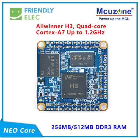 FriendlyELEC NanoPi NEO Core 256MB/512MB Allwinner H3 Quad-core Cortex-A7 UbuntuCore con núcleo principal 4.x. y ► Foto 1/6