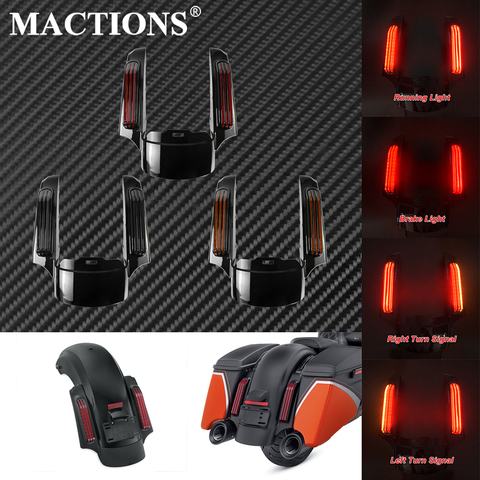 Extensión de guardabarros trasero LED para motocicleta, Fascia para Harley Touring Street Glide Road Glide FLHX FLTRX, Ultra limitado FLHTK FLHR 14-20 ► Foto 1/6