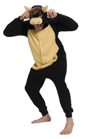 Nuevo Animal Bull Onesie vaca pijama de burro Sleepsuit Cosplay mono disfraz adulto ► Foto 1/6