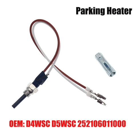 Calefacción estacionaria para coches y camiones, calentador de 12V con Pin de brillo de cerámica y llave compatible con Eberspacher Hydronic D4WSC D5WSC, 252106011000 ► Foto 1/6