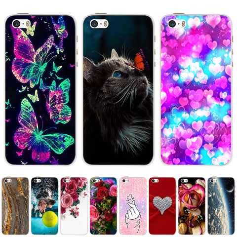 Para iPhone 5 5S SE iPhone5s caso para iPhone 5S silicona caso lindo caso para iphone SE funda de parachoques para iphone 5 o iPhone 5 S de 5se casos de teléfono ► Foto 1/6