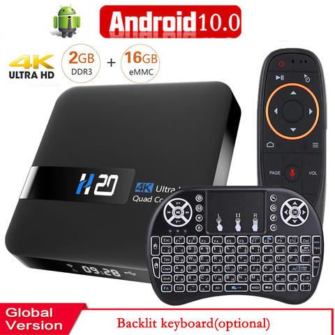 Android 10 Dispositivo de TV inteligente reproductor de medios 3D Video de Youtube, Netflix 2,4G wifi 2GB RAM Set Top BOX 16GB Media Player receptor de TV ► Foto 1/6