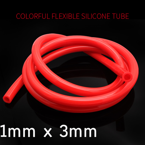 Tubo de silicona de 1x3 ID, 1mm x 3mm OD, manguera de goma Flexible, espesor de 1,5mm, Conector de agua de grado alimenticio, para leche, cerveza y bebida ► Foto 1/5