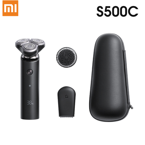 Xiaomi-Afeitadora eléctrica Mijia S500 S500C 3 cabezales, afeitadora en seco y húmedo, lavable, portátil, para Barba, limpieza facial, 3 en 1 ► Foto 1/6