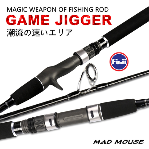 MADMOUSE-caña de pescar japonesa Fuji, piezas completas, Jigging, 1,8 M PE 2-4 JIG 60-200G, 20kg, caña de barco, pesca en el océano, Slatwater ► Foto 1/6