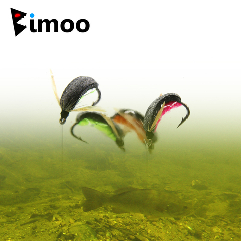 Bimoo 6 uds pesca Zig Bug volar barquero Pesca de la carpa Pop de imitar cebo Artificial para el cabello plataforma granja Combi plataformas ► Foto 1/6