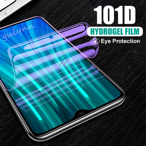 Protector de pantalla de hidrogel 101D para Xiaomi, película protectora antiluz azul para Xiaomi Redmi 8A Note 9 7 8 6 5 K20 Pro Mix 2S 3 9T ► Foto 1/1