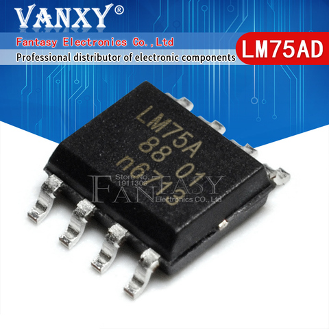 10 Uds LM75AD SOP8 LM75 SOP LM75A SOP8 SMD SOP-8 ► Foto 1/3