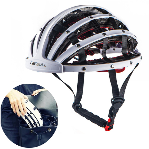 Casco de ciclismo portátil y ligero, Casco de bicicleta de carretera plegable de 260g, para deportes de bicicleta de ciudad, seguridad, ocio ► Foto 1/6