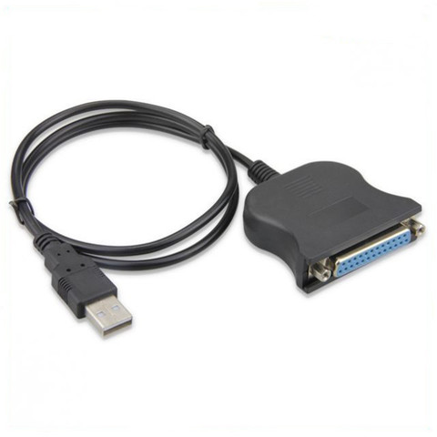 USB 2,0 a DB25 Cable convertidor de impresión LPT USB adaptador LPT Cable LPT a USB Cable negro ► Foto 1/4