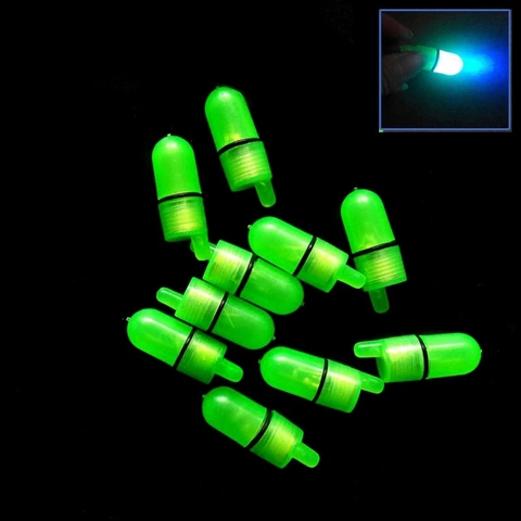 Venta al por mayor 10 Uds portátil luz LED para pescar varilla de flotación morder al aire libre la noche de deportes accesorios de pesca azul verde peche flotteur ► Foto 1/6