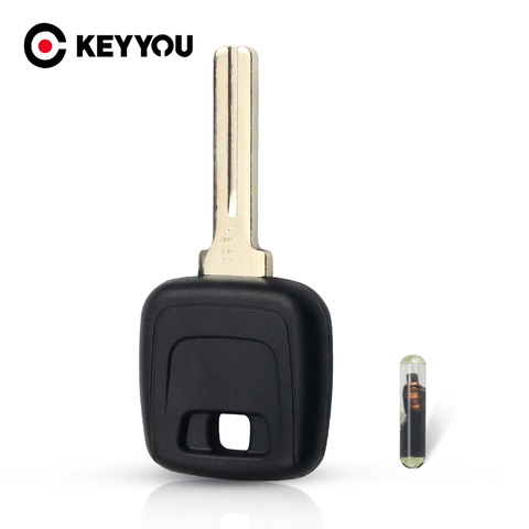 KEYYOU llave de coche cubierta de la caja de cáscara funda carcasa para Volvo VOLVO S40 V40 D30 S60 S80 XC90 XC60 con ID48 Chip sin cortar NE66 hoja ► Foto 1/6