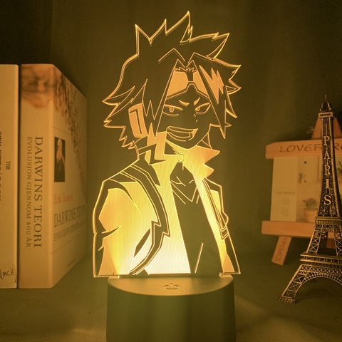 Anime lámpara Led mi héroe Academia Denki Kaminari para dormitorio decoración cumpleaños regalo Manga Gadget mi héroe Academia Denki 3d Luz ► Foto 1/6