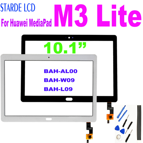 Reemplazo de Sensor de cristal para Huawei MediaPad M3 Lite, Panel de BAH-AL00 de BAH-W09 de 10,1 pulgadas, 10 BAH-L09, Digitalizador de pantalla táctil ► Foto 1/6