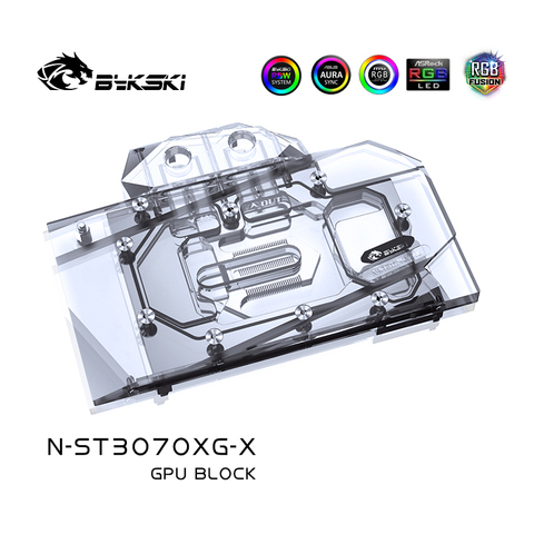 Bykski-bloque de agua para ZOTAC RTX3070 X-GAMING OC 8G/3070 RTX, tarjeta de GPU de doble borde OC, radiador de cobre de cubierta completa, luz RGB ► Foto 1/6