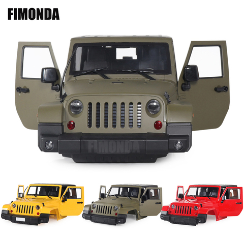 Rubicon-carcasa rígida para coche a control remoto, accesorio de 1/10mm, dos puertas, para RC Crawler Axial SCX10 275 RC4WD D90 D110 CC01 TF2, 90027 ► Foto 1/6