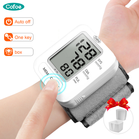 Cofoe Home tensiometro automático muñeca Digital Monitor pulsometro de presión arterial medición Sphygmomanometer equipo médico cuidado de la salud Tipo de muñeca medical equipment ► Foto 1/6