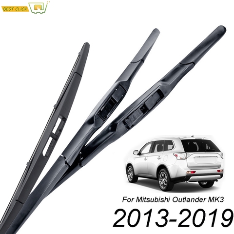 Misima de limpiaparabrisas para Mitsubishi Outlander GF GG ZJ ZK 2013 - 2022 frente ventana trasera, 2014, 2015, 2016, 2017, 2022 ► Foto 1/6