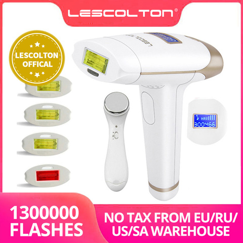 Lescolton-depiladora láser IPL 1300000 pulsos, máquina de depilación con pantalla LCD, T009i, permanente, cortadora de Bikini, depilador eléctrico ► Foto 1/6