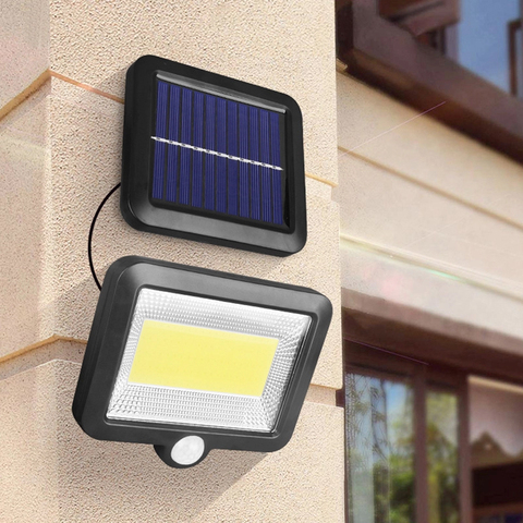 COB LED colector Solar luz por movimiento PIR Sensor reflector impermeable al aire libre jardín lámpara de jardín decoración camino calle lámpara Solar ► Foto 1/6