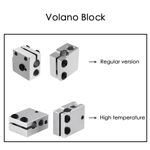 Volcán extremo caliente calentador para erupción de 1,75 3mm filamento V5 V6 extrusora J-La bloque de calentador de aluminio para Sidewinder X1 ► Foto 1/6