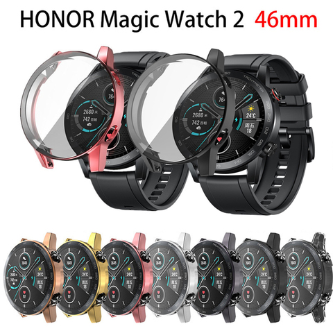 Funda protectora de pantalla para reloj, funda Ultra delgada de TPU suave chapado de 46 MM para reloj inteligente Honor Magic 2, accesorios para reloj inteligente 360 ► Foto 1/6