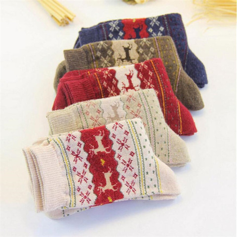 ¡Gran oferta! Calcetines de lana para mujer, calcetín térmico, cálido, animal, regalo mujer Navidad invierno ► Foto 1/6