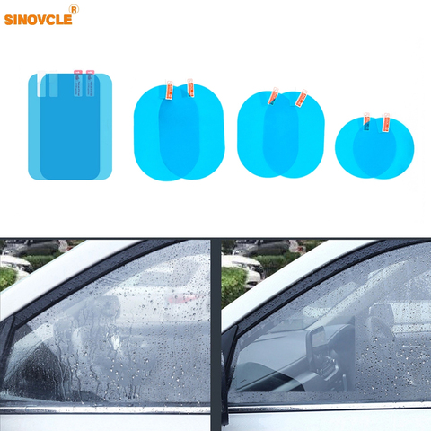 Espejo retrovisor para coche, película protectora antiniebla para espejo de coche, ventana, película transparente, pegatina impermeable para coche, 2 unids/set ► Foto 1/6