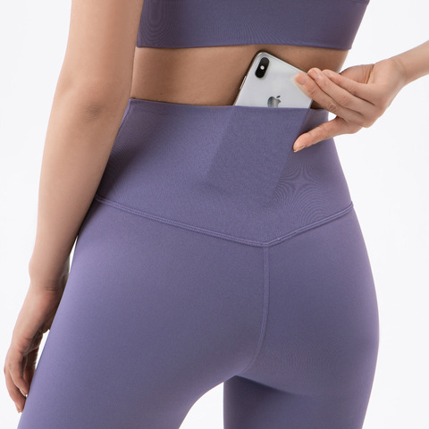 SOISOU-pantalones de Yoga para mujer, mallas suaves de cintura alta, sin línea de T ► Foto 1/6