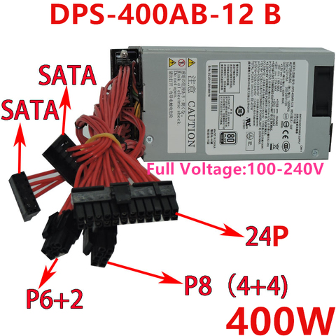 Nueva PSU para Delta 80plus oro-12V ITX FLEX pequeño 1U T39 S3 R47 M41 K39 nominal pico 400W 500W fuente de alimentación DPS-400AB-12 B/17 B ► Foto 1/6