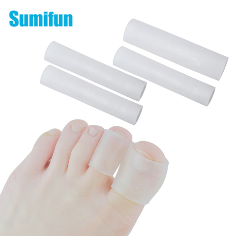 Tubo de Gel Sumifun protectores de dedos y pies protector de alivio del dolor de los pies para el cuidado de los pies plantillas para dedos pequeños ampollas de maíz callos ► Foto 1/6