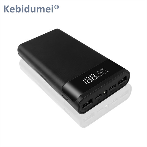 Kebidumei-carcasa de batería portátil, USB Dual, Micro USB tipo C, 5V, bricolaje, 6*18650, caja de almacenamiento de carga de batería sin batería ► Foto 1/6